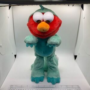 Sesame Street Elmo Dinosaur Plush Toy Stuffed Animal Costume 13 in Sings & Dance